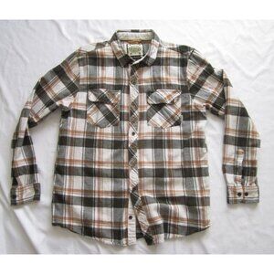 Men's Dravus Button Cotton Plaid Long Sleeve Shirt Sz L (MT558)
